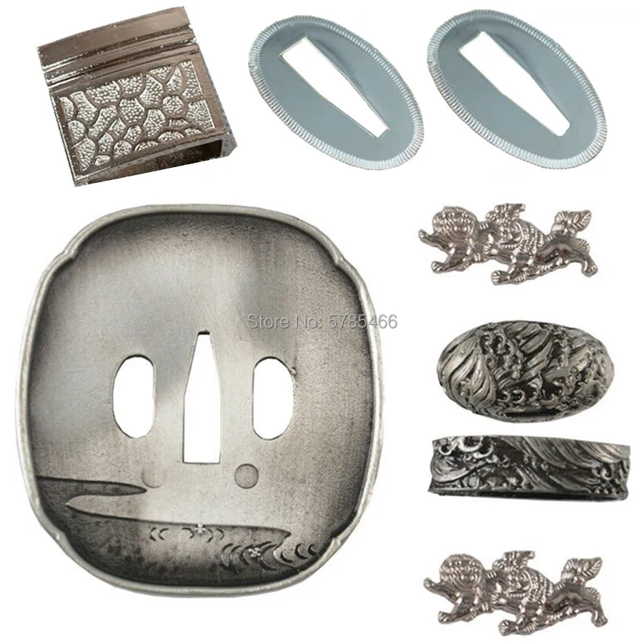 Японский набор фитинги из сплава самурая Катана Меч вакидзаси аксессуары DIY TSUBA +