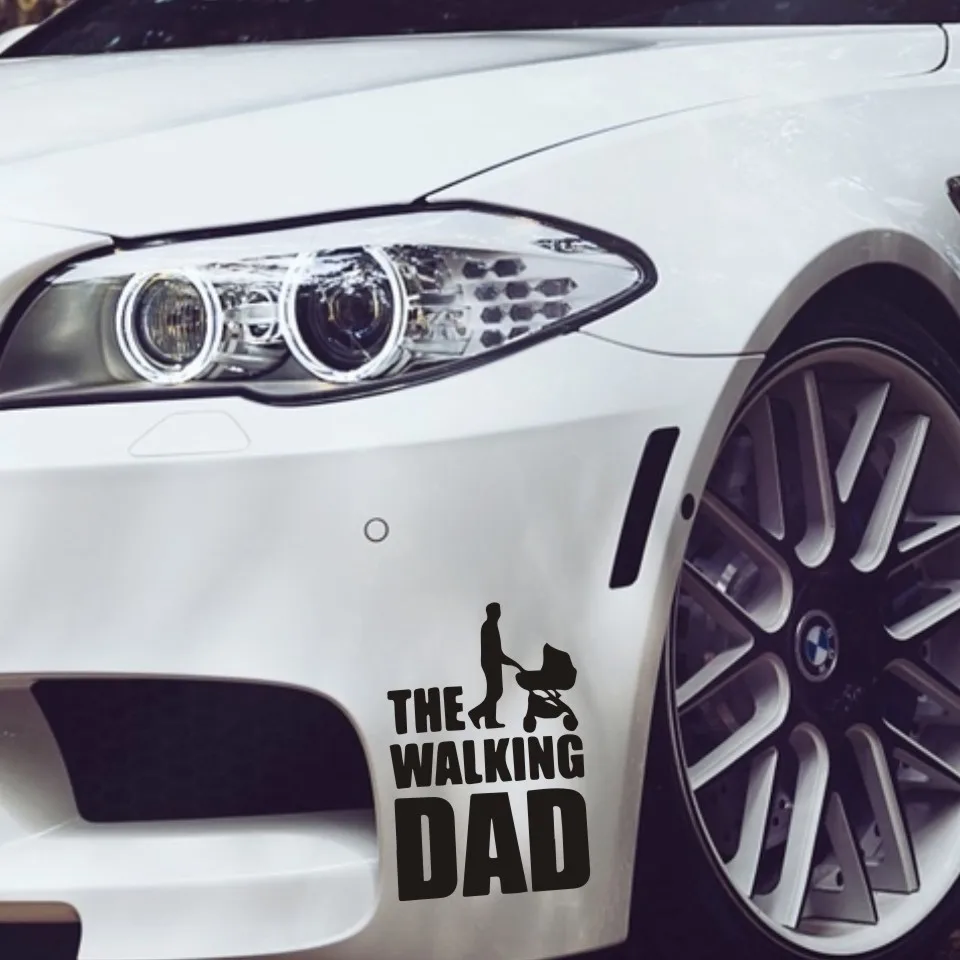 Смешная Автомобильная наклейка 11*20 см на бампер автомобиля валикинг папа