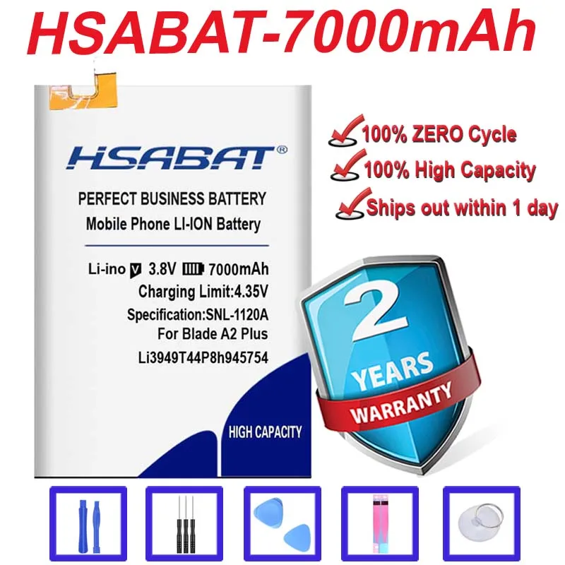 Топ бренд 100% новый 7000 мАч Li3949T44P8h945754 Аккумулятор для ZTE Blade A2 Plus BV0730 A2Plus A610 в
