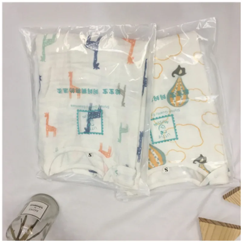 

Newborn Sleeveless Baby Sleeping Bag Cartoon Cotton Kid Vest Sleeping Bag Printing 4 Layers Gauze Stroller Swaddle Baby 0-4years