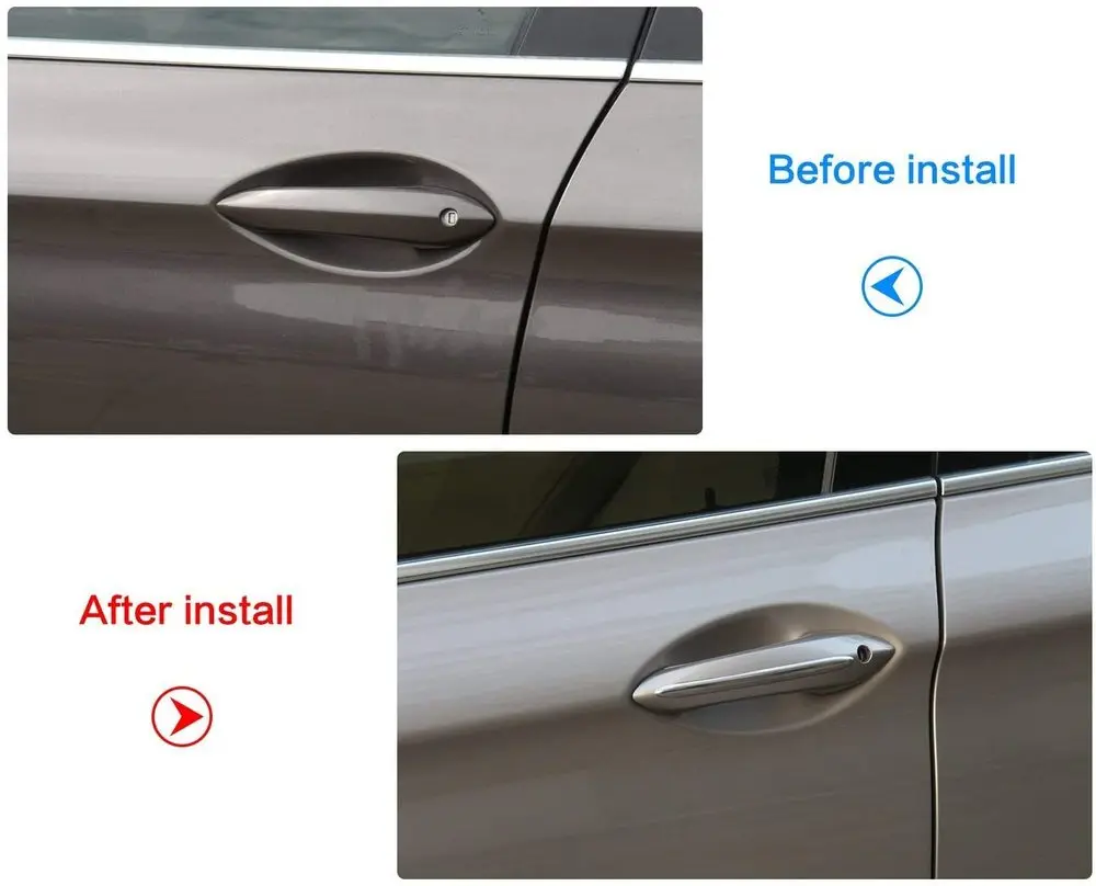 

Car Door Handle Grab Trim Strips Sticker Cover For BMW 5 Series F10 525 530 520Li 2011-2017