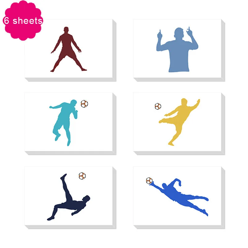 6 шт открыток Креативный дизайн Кубка мира по футболу полуоткрытые