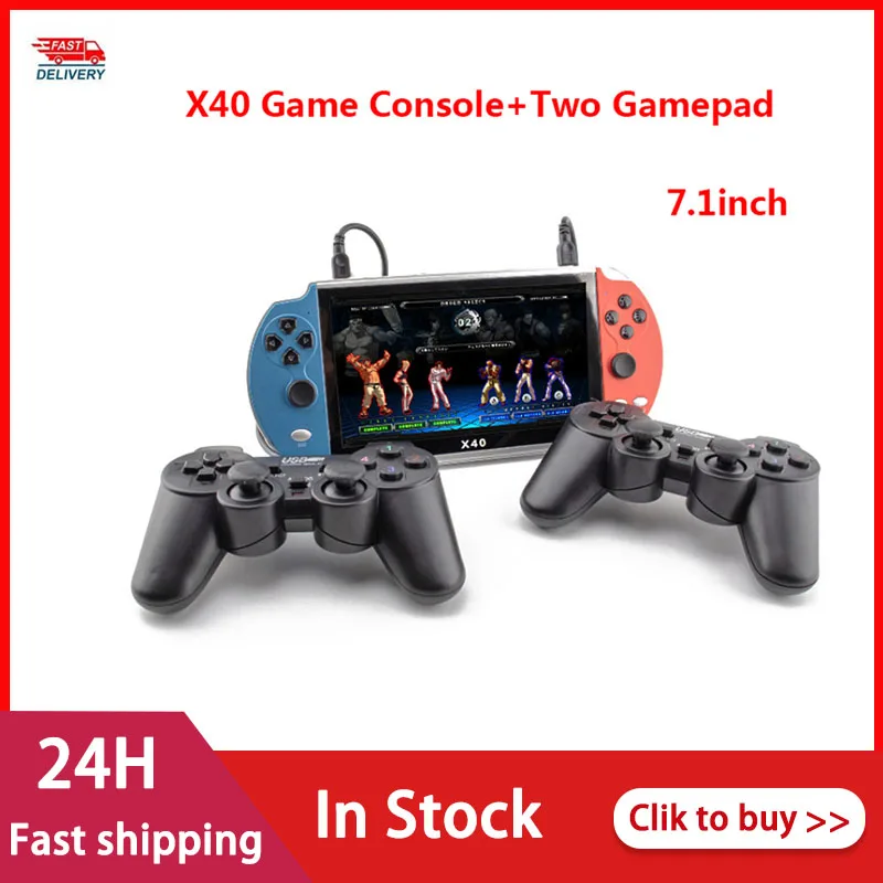 Новейшая модель X40 7 1 дюймов портативная игровая консоль большой Экран