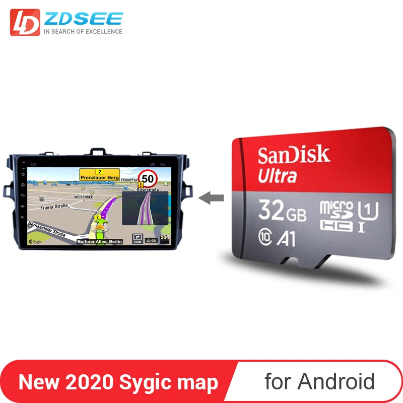 Карта GPS Sygic 32 ГБ для Toyota Corolla автомобильное радио android-навигационные карты