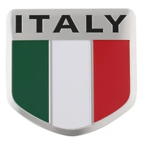 italy flag car styling accessories emblem stickers for decal 3d aluminum italy car sticker