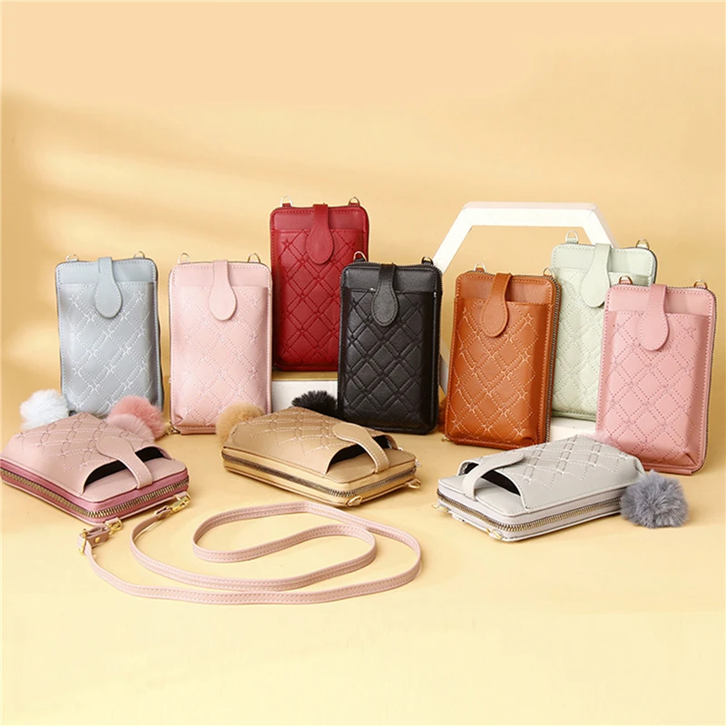 

Women Wallet Mobile Phone Purse Small Shoulder Bag Multifunction Handbag Money Wallets Clutch Card Holders Organizer Storage