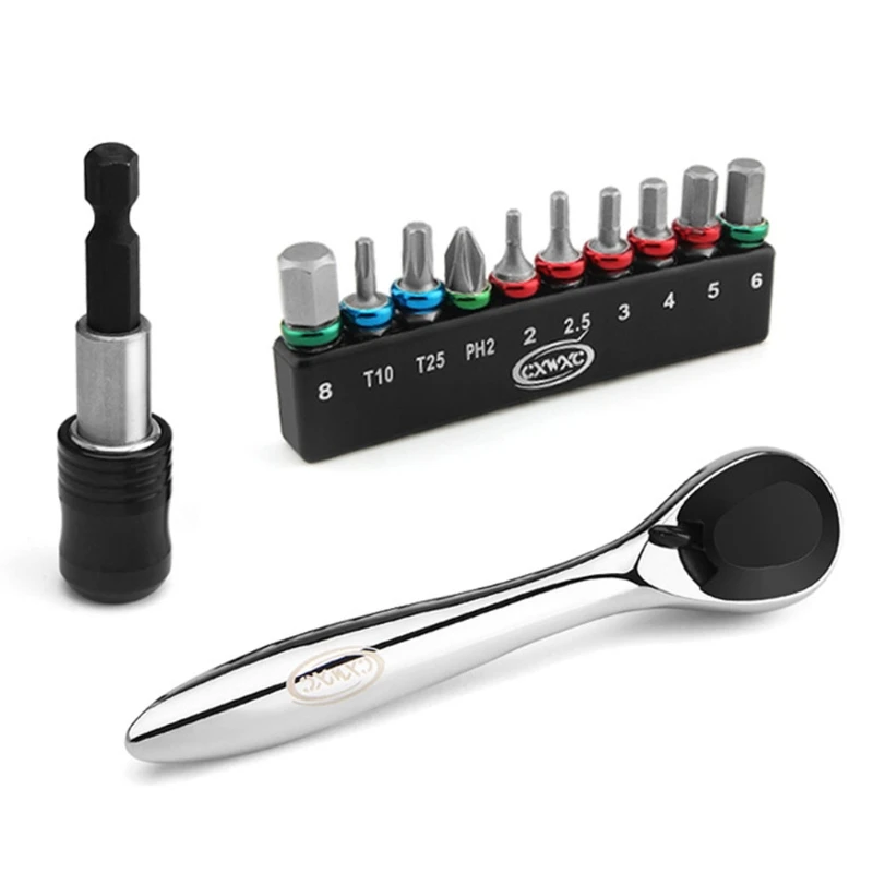 

Multifunctional Ratchet Wrench Screwdriver Set Universal Spanner Key Screw Nuts