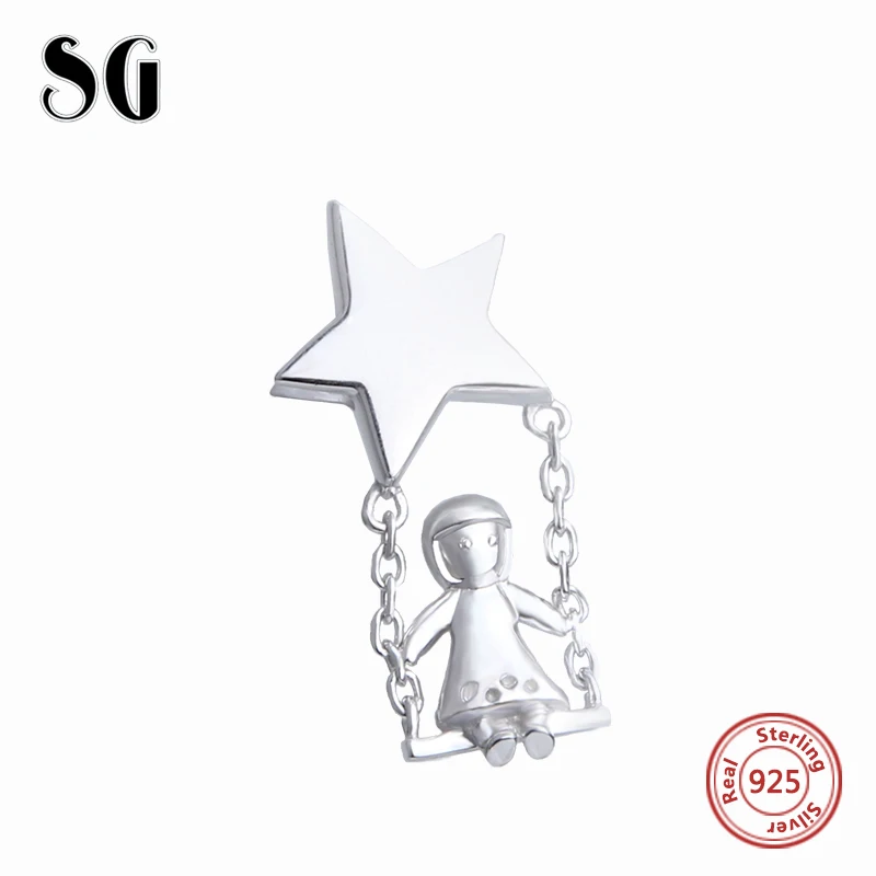 SG Горячая Распродажа, 925 пробы, серебряные детские бусы, подходят к оригиналу pandora, очаровательный браслет Berloques, Аутентичные DIY ювелирные изделия, подарки