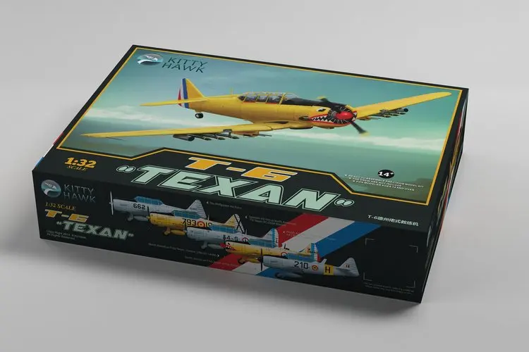 Китти-Хок KH32002 1/32 весы US T-6 Техасский тренер военный самолет игрушка Пластик