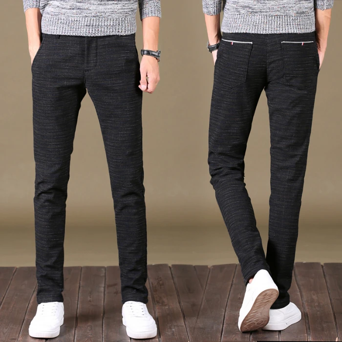 Теплые вельветовые Для Мужчин's повседневные штаны прямые мужчин в деловом