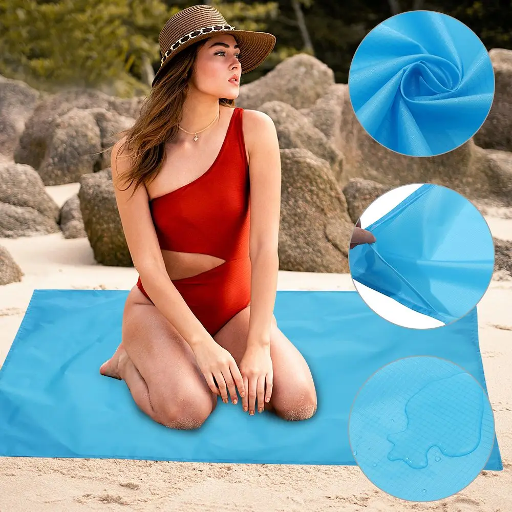 

5 Colors Picnic Mat Outdoor Folding Camping Tent Camping Hiking Sack Ultralight Pocket Tents Footprints Beach Tarps