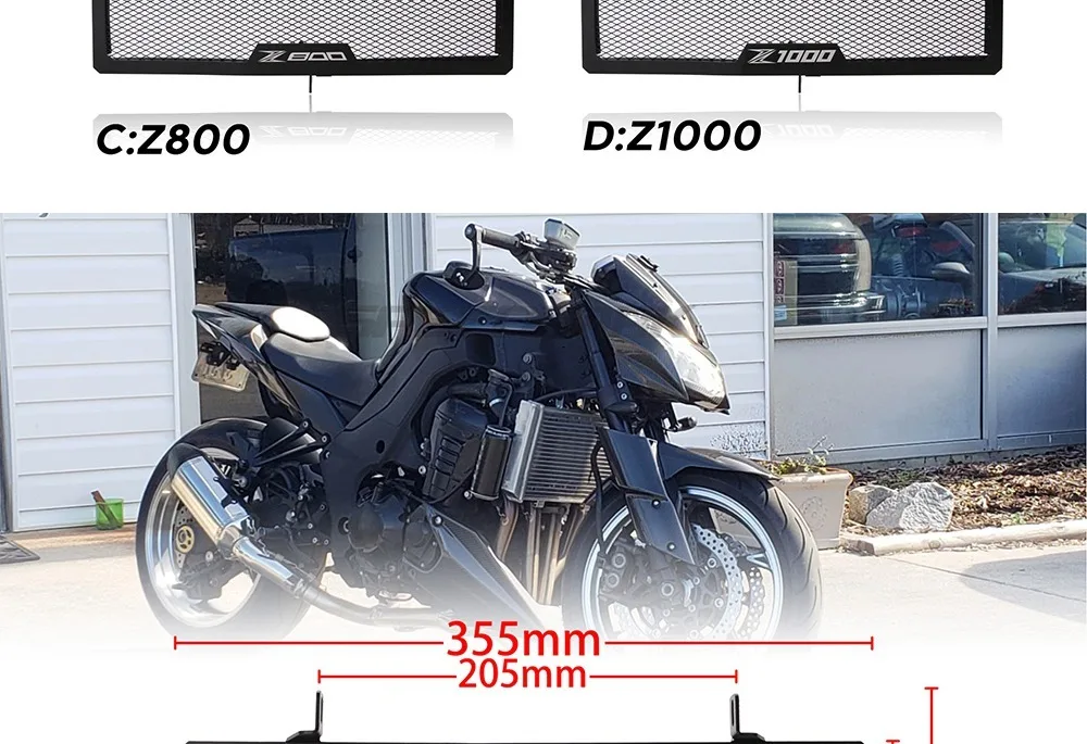 Мотоциклетный радиатор боковая защита решетка крышка протектор для KAWASAKI Z750 Z1000 2007- Z800 2013