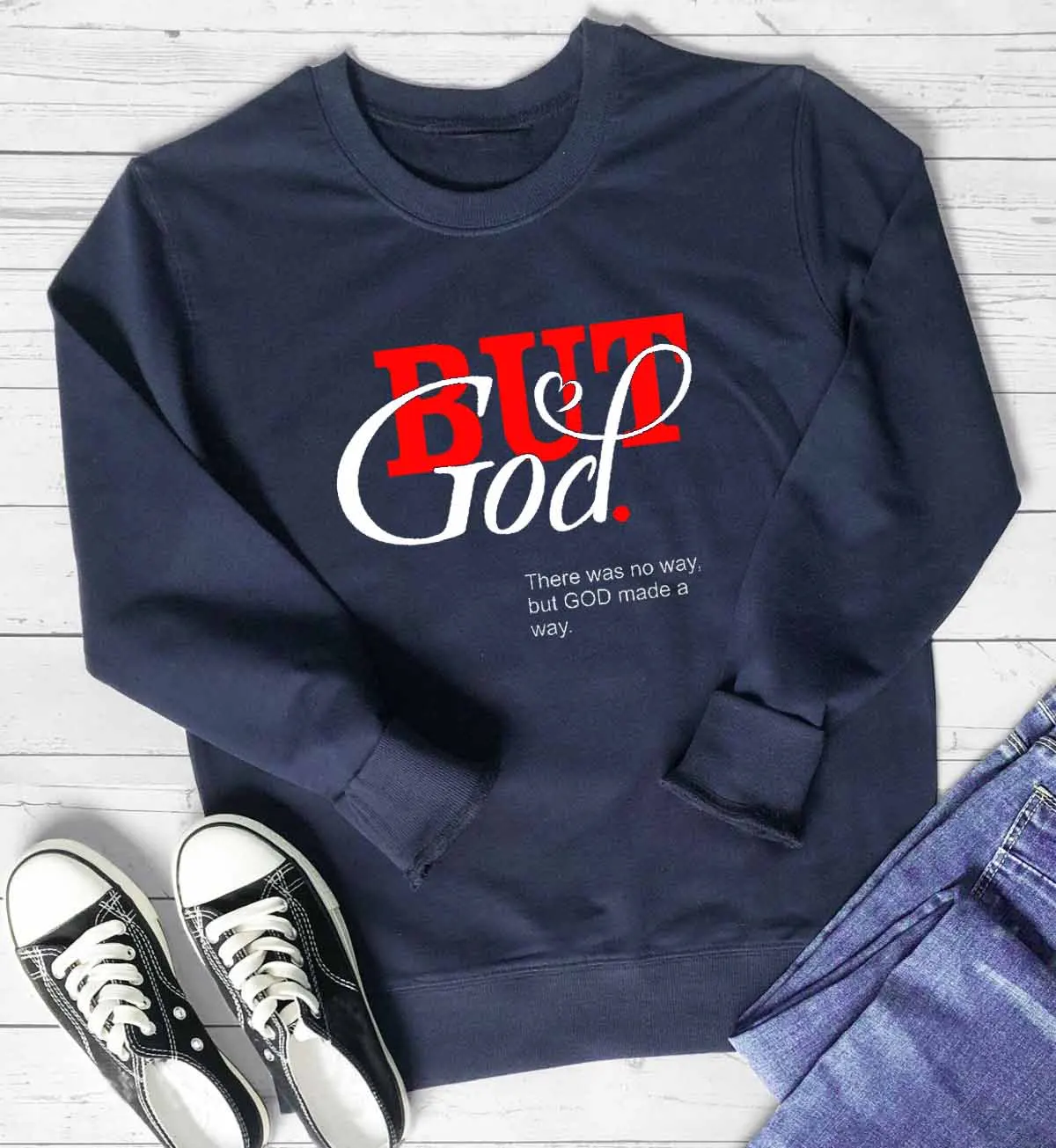 

But God Faith church African American Religion Silhouette Christian sweatshirt cotton quote pullovers youngs party street tops