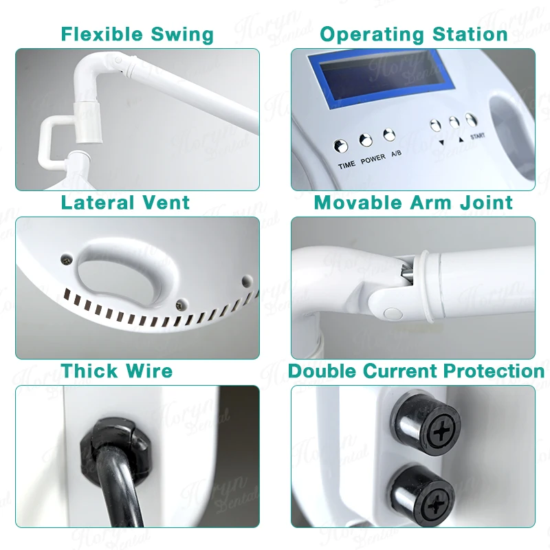 Вращающаяся Портативная Лазерная Светодиодная лампа на руку для отбеливания
