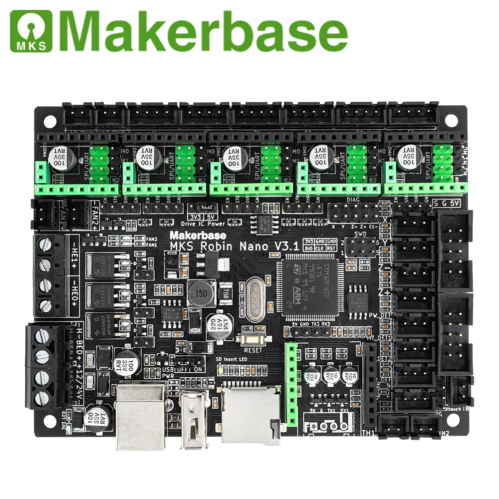 Makerbase MKS Robin Nano V3 32 бит 168 МГц F407 плата управления запчасти для 3D-принтера TFT-экран