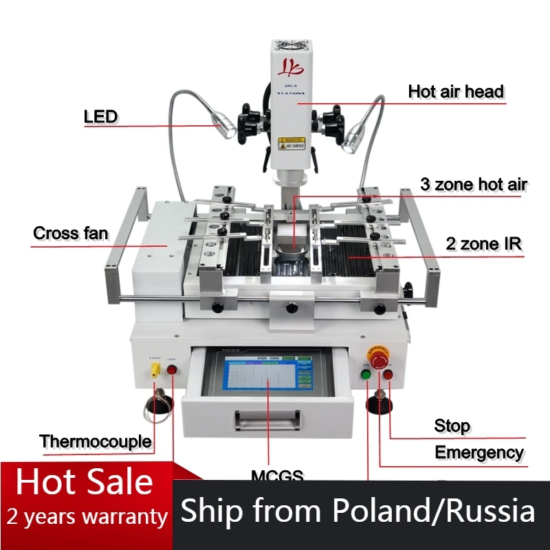 Наладочная станция на заказ 4300 Вт R690 V.3 BGA паяльная машина с 3 зонами сенсорный