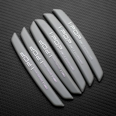 6PCS Auto Car Door Guard Edge Protector Door Anti-collision Sticker Rear View Mirror Anti-scratch Protector Door Trim Accessorie - Цвет: 3 gray