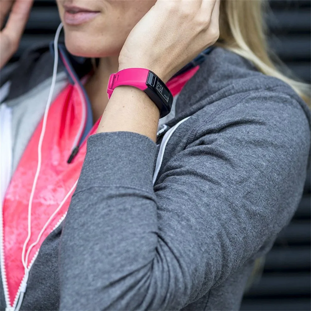 Сменный ремешок для часов мягкий силиконовый спортивный на запястье Garmin Vivosmart HR