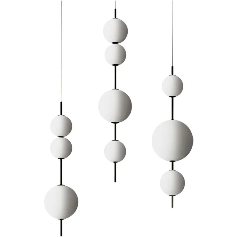 

Nordic modern restaurant lighting personality creative coffee shop restaurant bar bedroom glass LED Pendant Lights LB83118 lamps