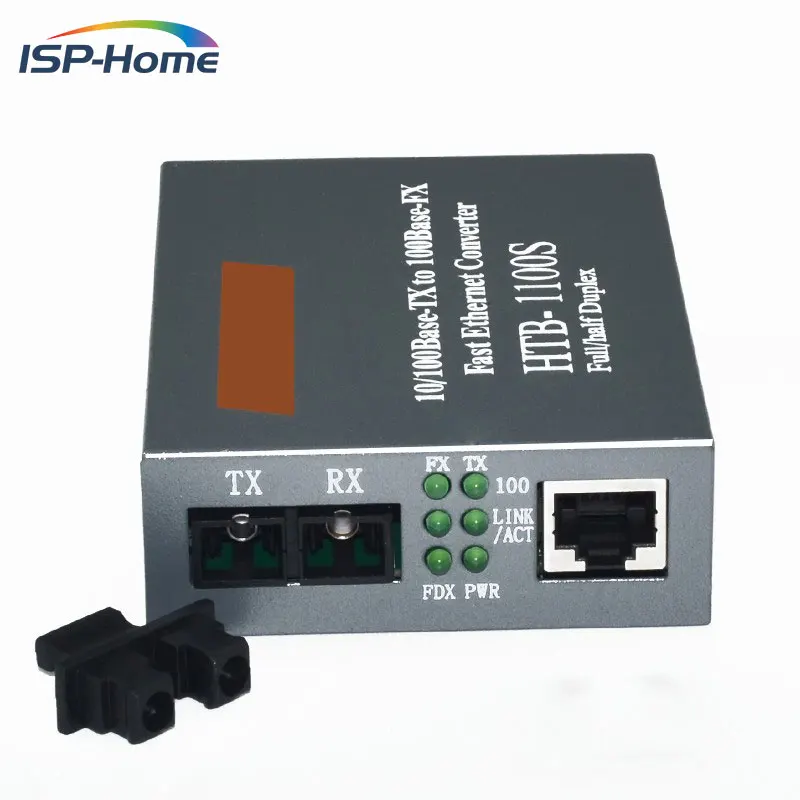 Одномодовый оптический медиаконвертер RJ45 10/100 Мбит/с 25 км|porte|port rj45 |