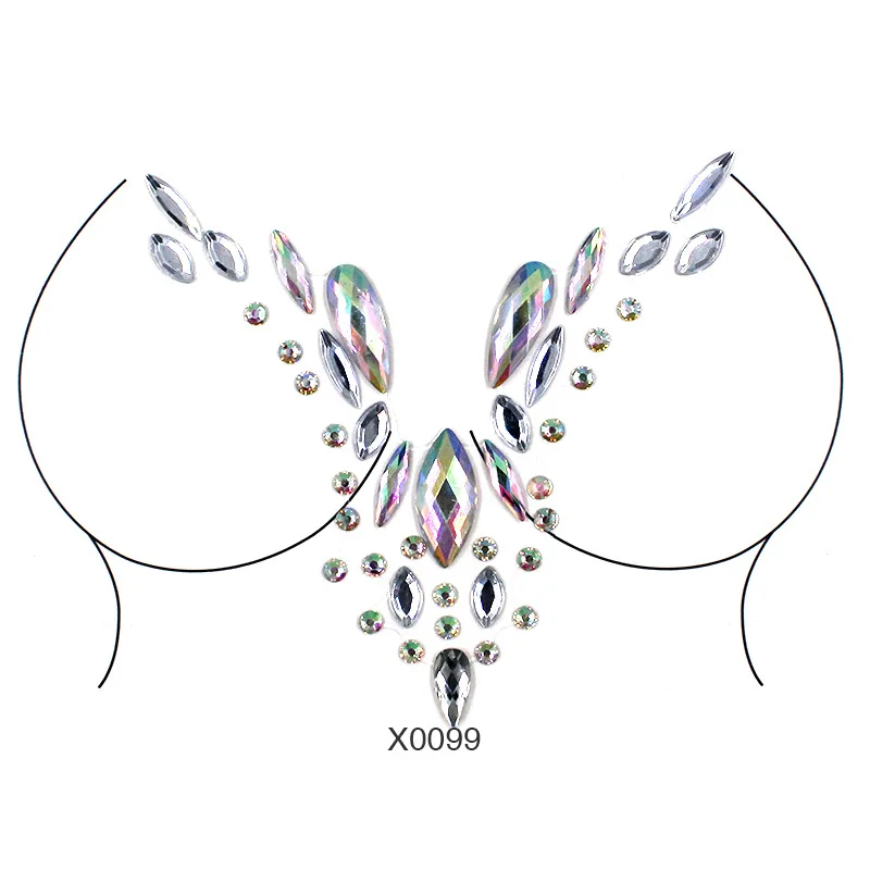 Драгоценный камень клей татуировки Стикеры Boho тела декор наклейка Bindi может быть