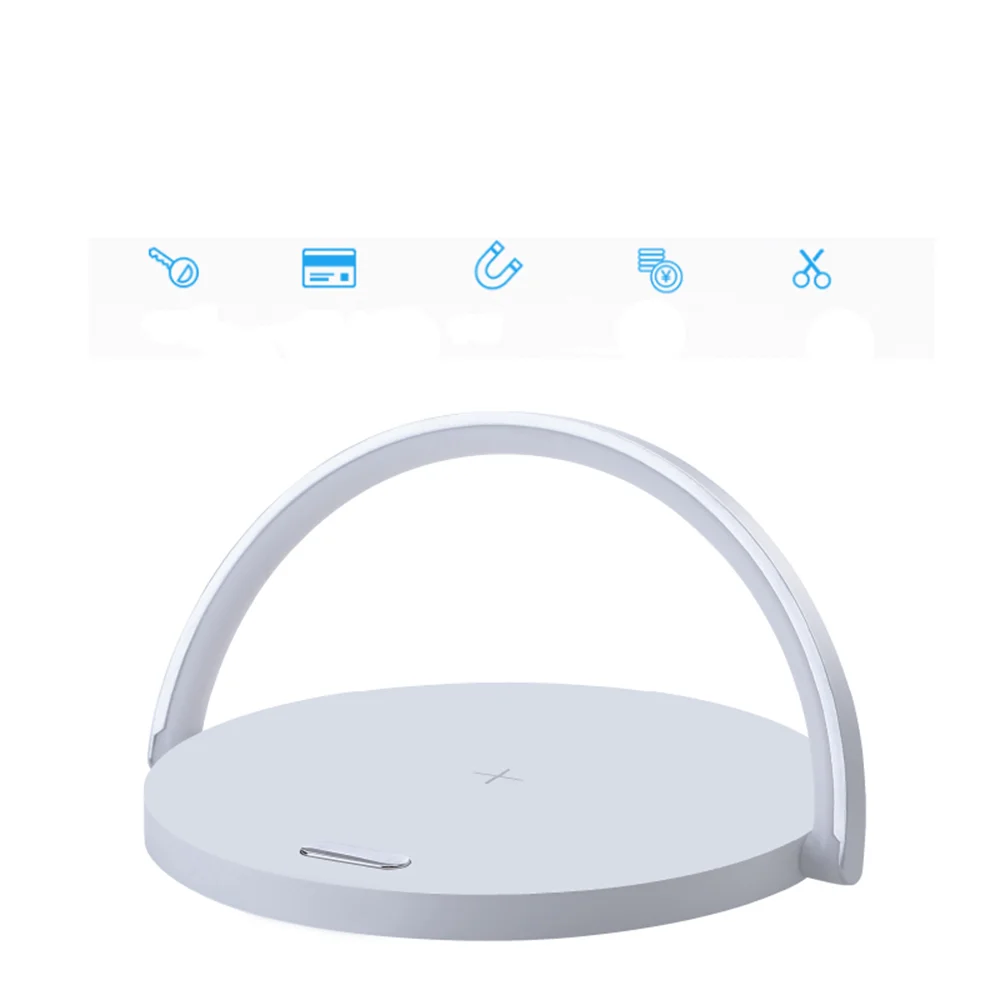 wireless charger fast 10w qi charging stand dock station wireless charging stand for iphone 13 12 11 xs xr x night lamp charger free global shipping