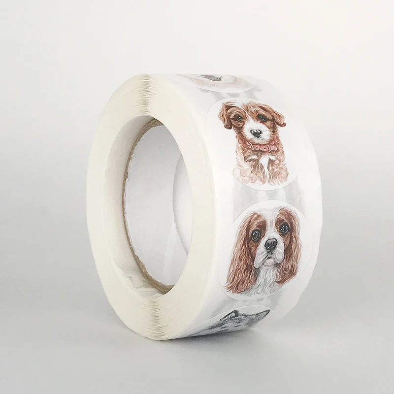 500 шт./рулон Симпатичные Зоопарк Животные мультфильм Стикеры Размер s для детей