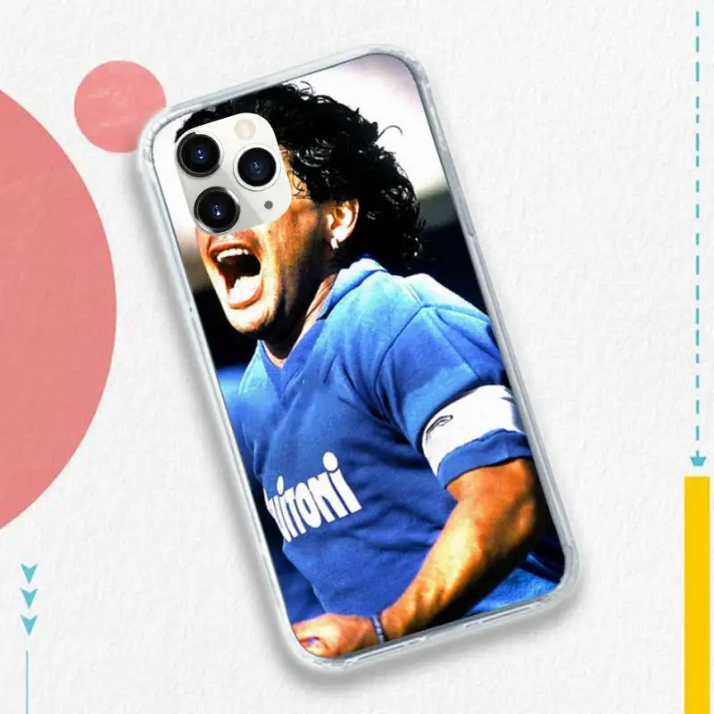 

Diego Armando Maradona Football king star high quality Phone Case for iPhone 11 12 pro XS MAX 8 7 6 6S Plus X 5S SE 2020 XR