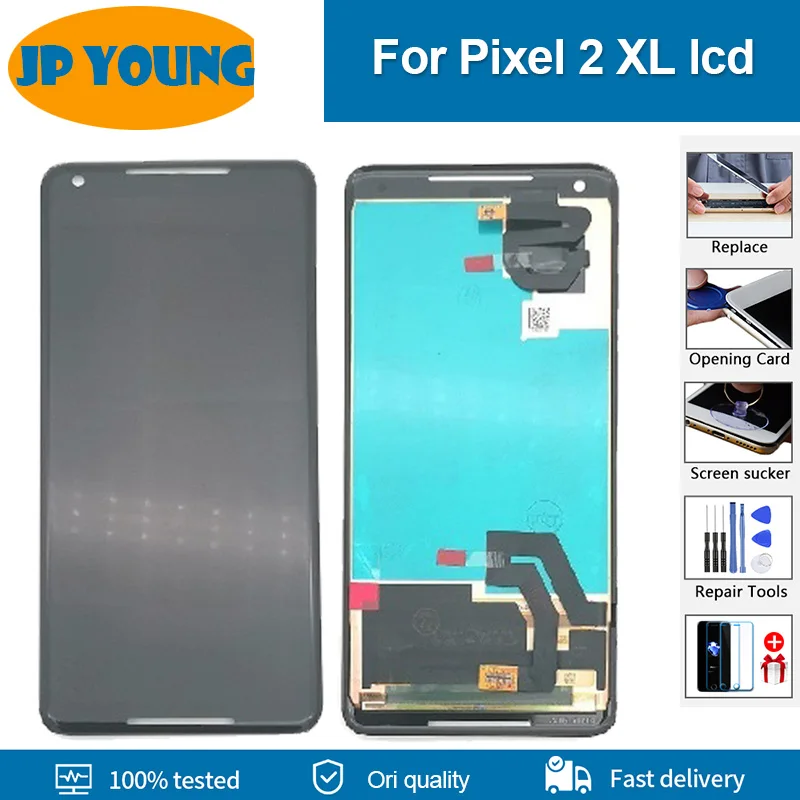 Original Amoled For HTC Google Pixel 2 XL LCD Display Touch Screen for Google Pixel2 2XL Digitizer Assembly Replacement Parts