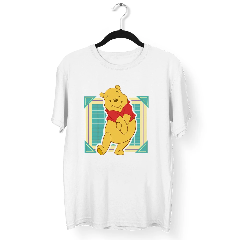 

Футболка женская летняя с коротким рукавом и принтом Винни-Пуха