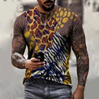 Футболка мужская оверсайз с коротким рукавом и 3D-принтом, 110-6XL