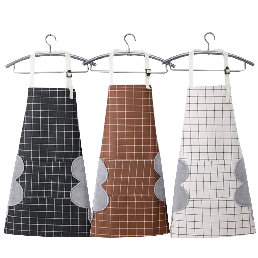 

1Pcs Waterproof Kitchen Aprons for Women Cotton Linen Bibs Household Cleaning Pinafore Home Cooking Baking Apron
