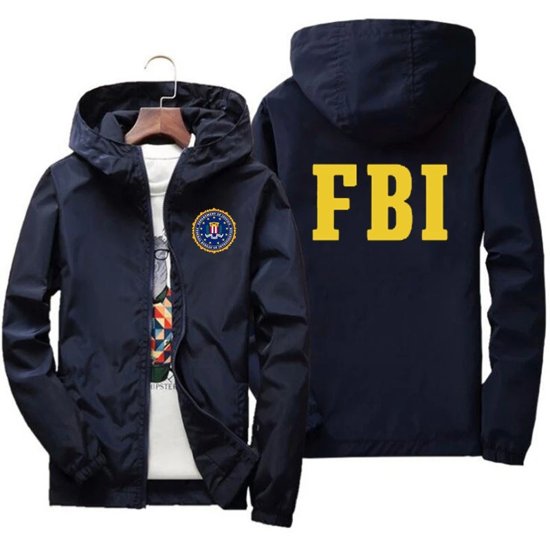 

fashion Zipper Men women Jacket FBI Print sport hip hop Casual Zip Up Unisex Long Sleeve hoodie jacket coat top 7XL
