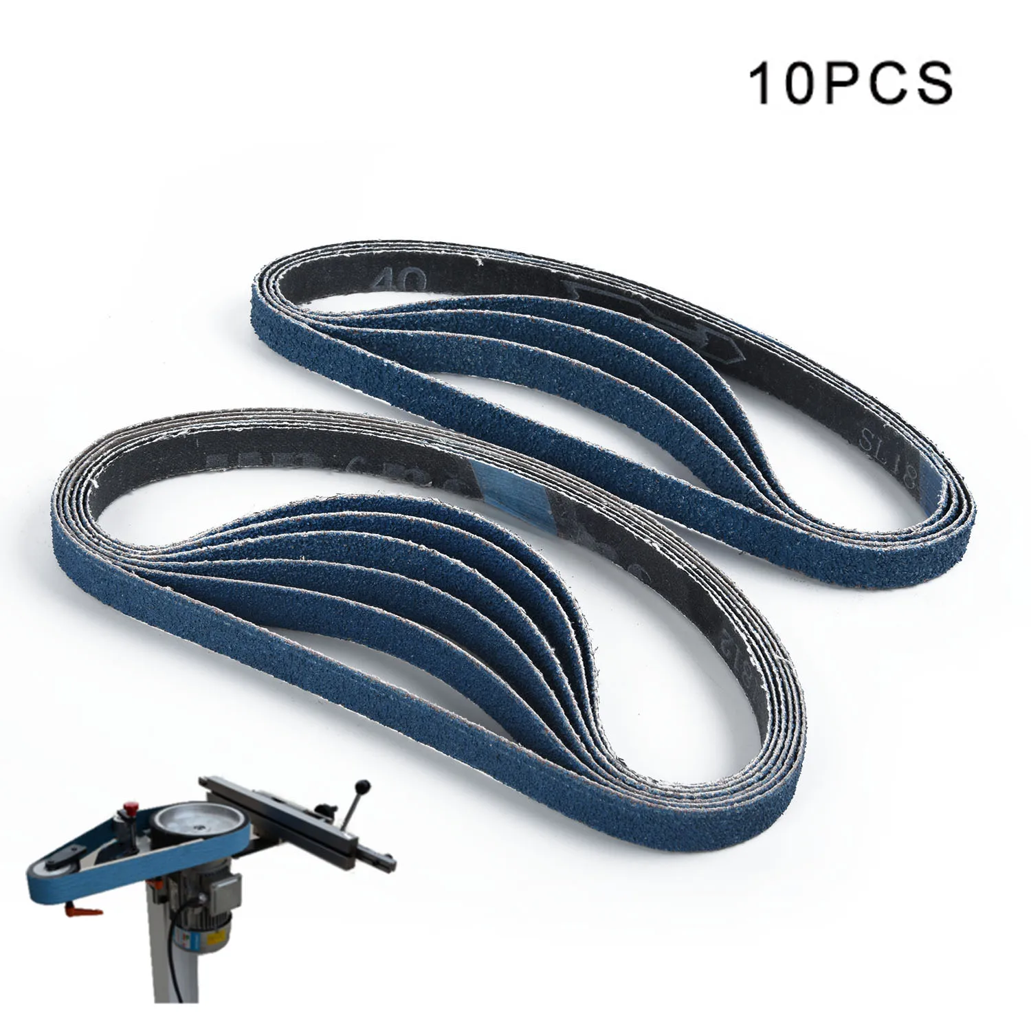 

1/2x18 Sanding Belts 40/60/80 Grit For Sander Replacement Metal Grinding Tool