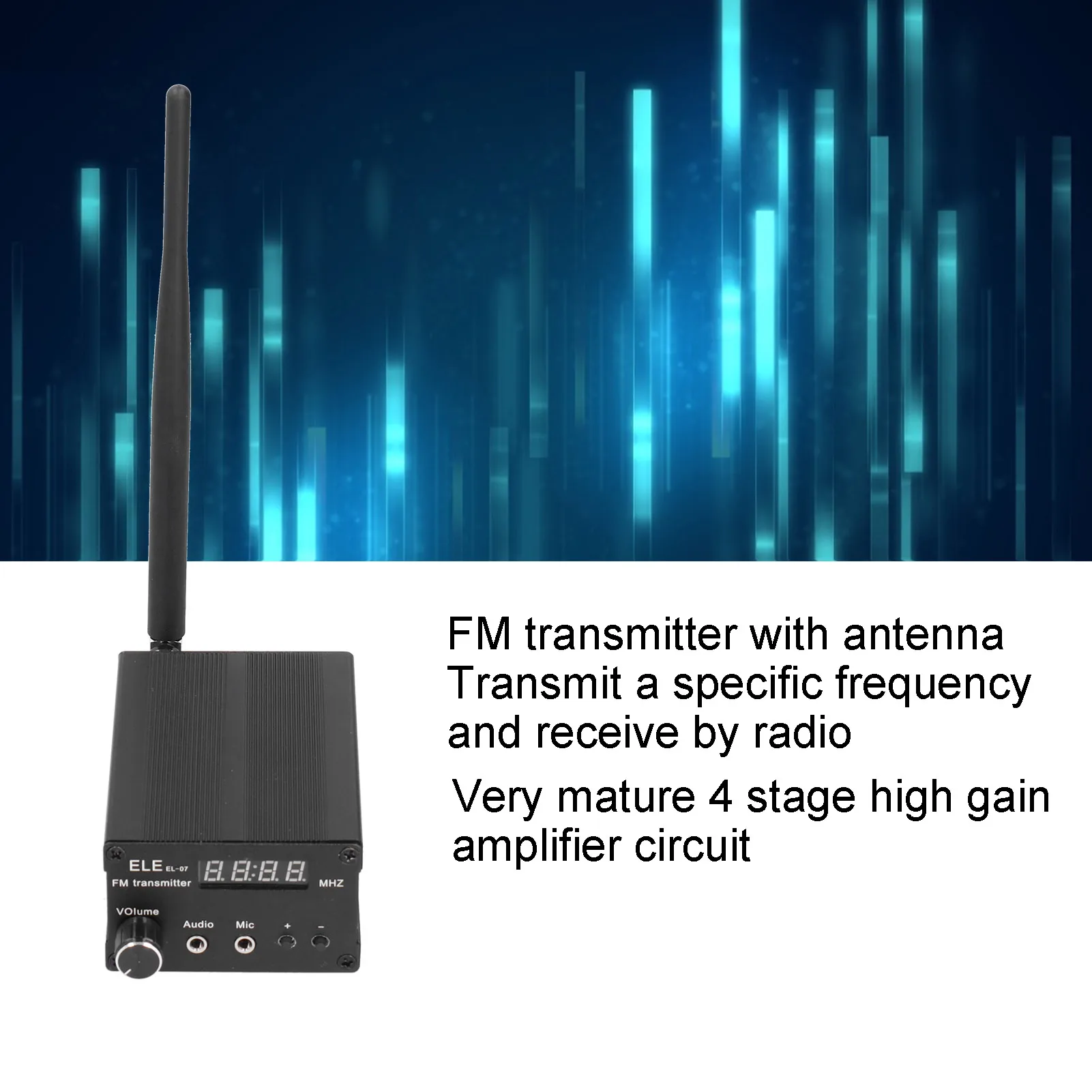 Портативный стерео беспроводной FM-радиопередатчик миниатюрная радиостанция для