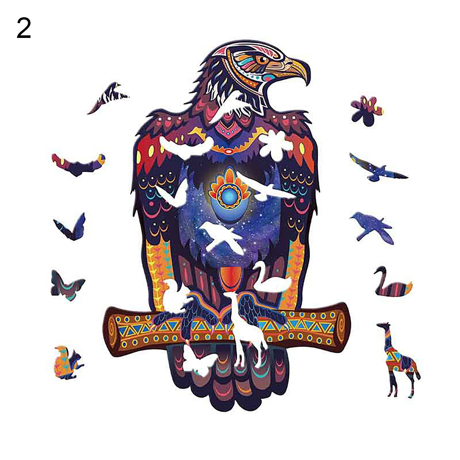 

Adults Wood Puzzle Eagle Animal Shape Jigsaw DIY Craft Gift Kids Educational Toys for Children Gifts