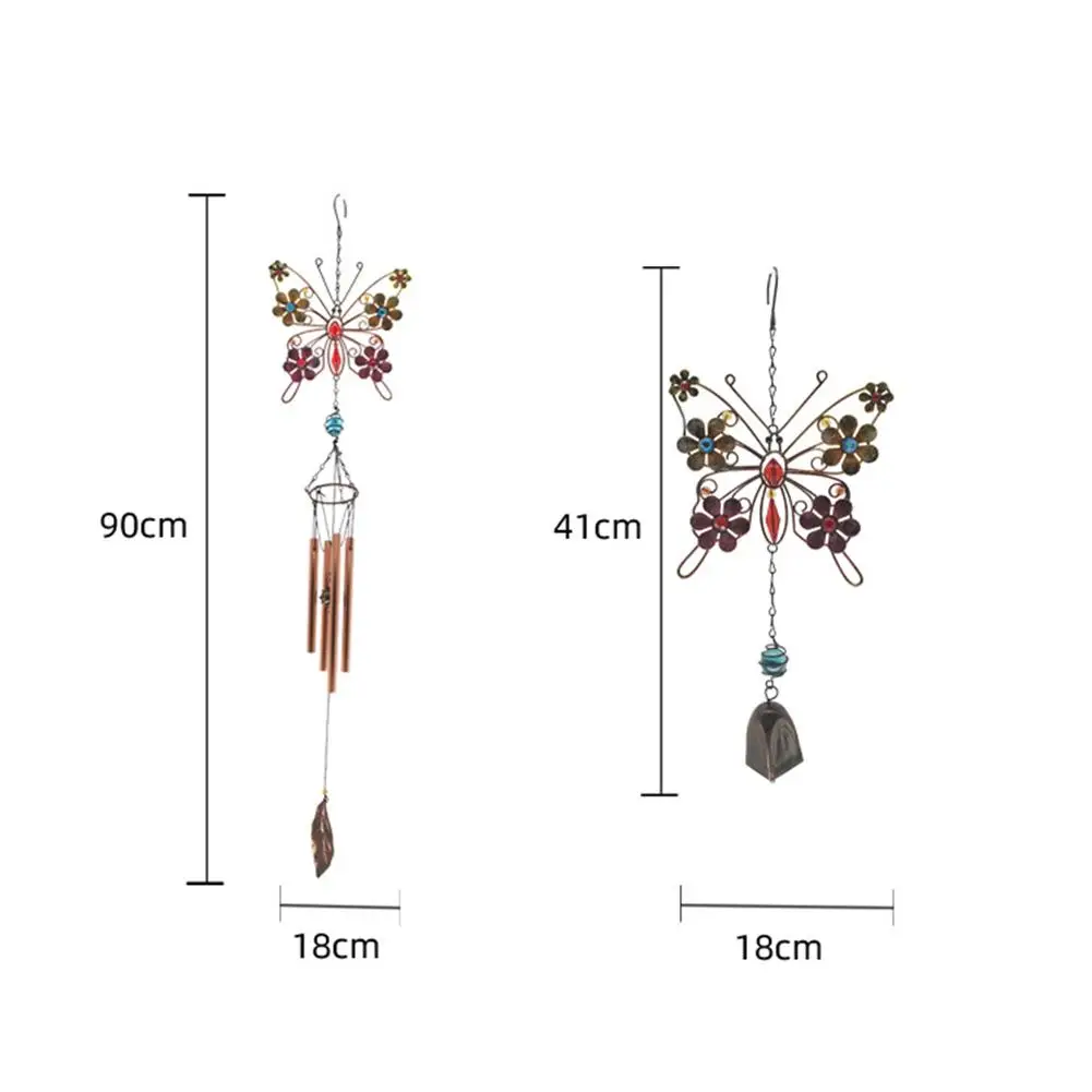 

HOT SALES !!! Metal Butterfly Wind Chime Tube Bell Art Craft Pendant Home Garden Ornament