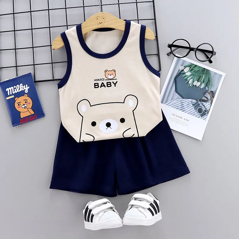 Летние комплекты одежды для детей 2020 год маленьких девочек с героями