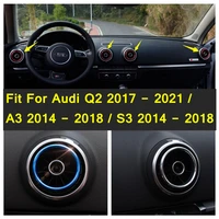 air conditioner ac outlet vent ring cover trim for audi q2 2017 2021 a3 2014 2018 s3 2014 2018 interior accessories