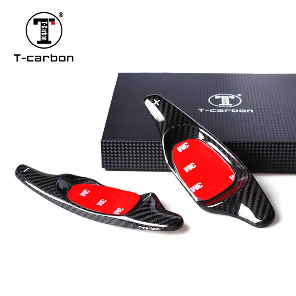 T carbon Carbon Fiber Paddle Shift Extensions чехлы подходят для Audi RS|Рулевые колеса и ступицы