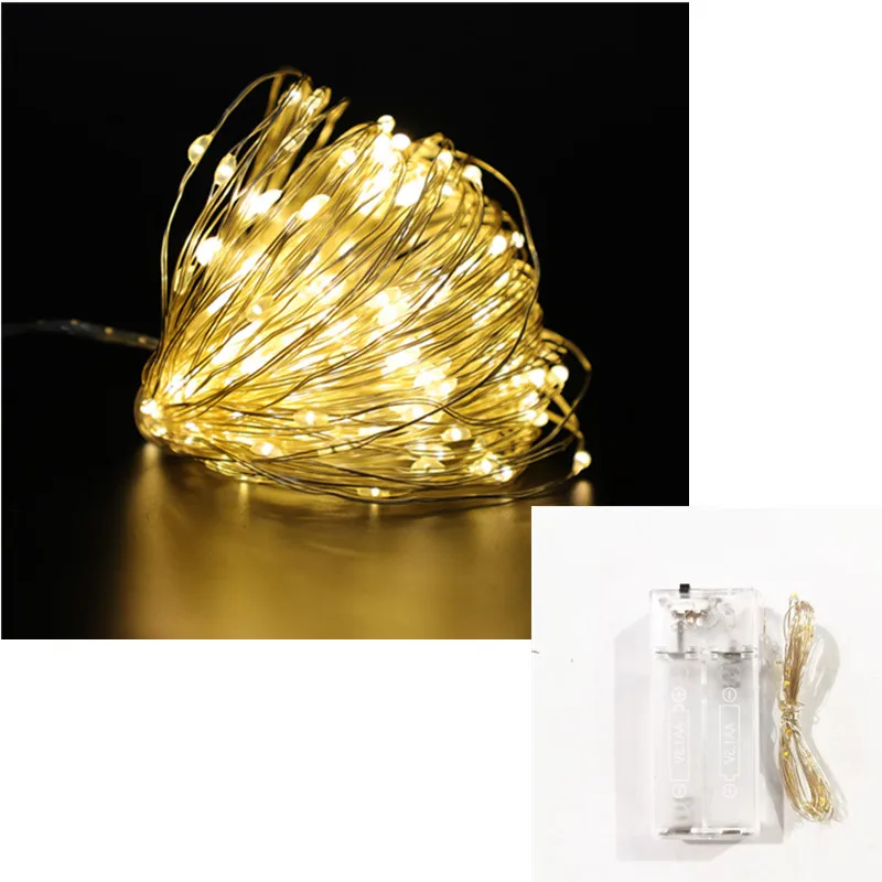 

Merry Christmas Decorations 2m 20 LED Copper Wire Battery Box Wedding Decoration Birthday Decoration Halloween Party Decoration