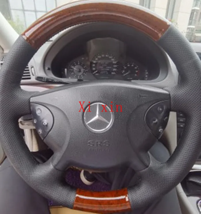 

For Mercedes-Benz old W211 E-Class E230 E280 E240 E350 G55 G500 CLK240 Custom leather hand-sewn steering wheel cover