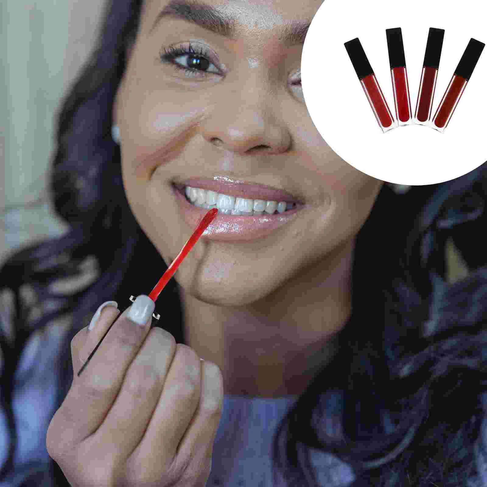 

4 шт. блеск для губ с антипригарным покрытием, стойкая жидкая помада для вечерние ринки, банкета