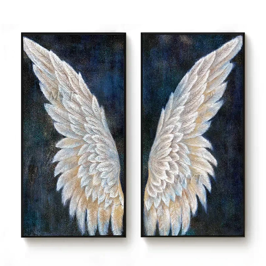 

Free Shipping Angel Wings Hand-painted High Quality Modern Abstract Oil Painting on Canvas Abstract Oil Painting for Living Room