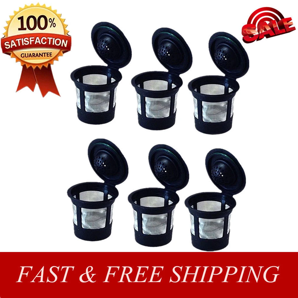 

6PCS Reusable Refillable K-Cup Coffee Filter Pod for Keurig K50&K55 Coffee Maker