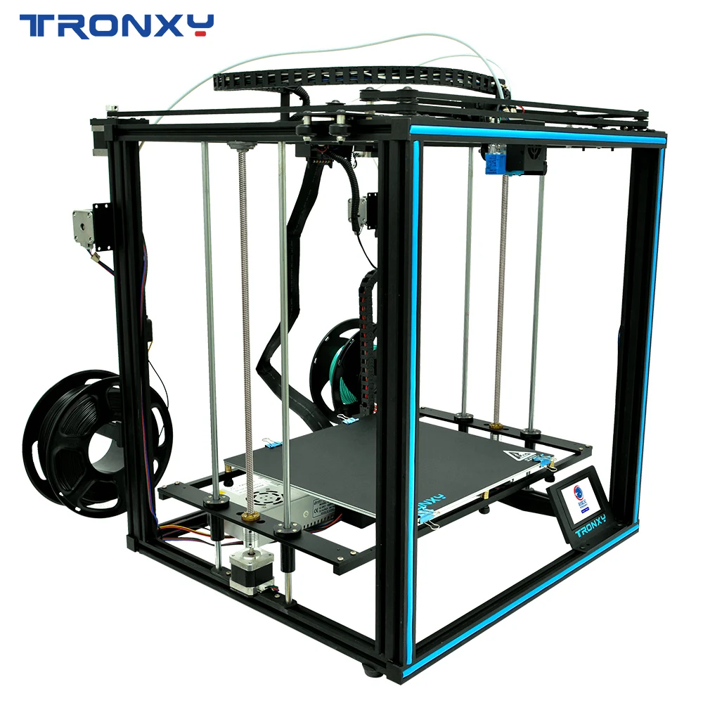 Tronxy X5SA-2E 3D Printer Dual Extruder 2 in 1 out Two Colors Head DIY Kits 330*330mm Auto level Printing Machine impresora 3d