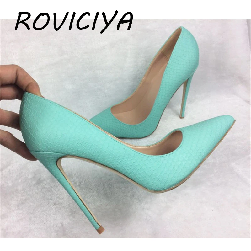 Женские туфли лодочки из ПУ кожи на тонком каблуке 12 см|Женские туфли| |