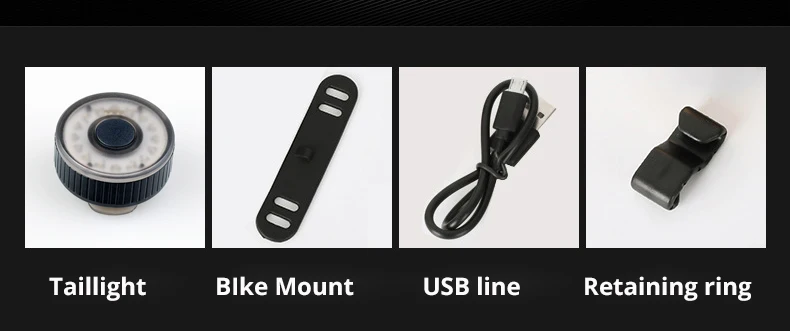 Taillight Set 16000лм T6 USB задний фонарь, регулируемый велосипедный фонарь, 3000 мАч, перезаряжаемый аккумулятор, зум, передняя велосипедная фара, лампа с задним фонариком - Цвет: Taillight Set