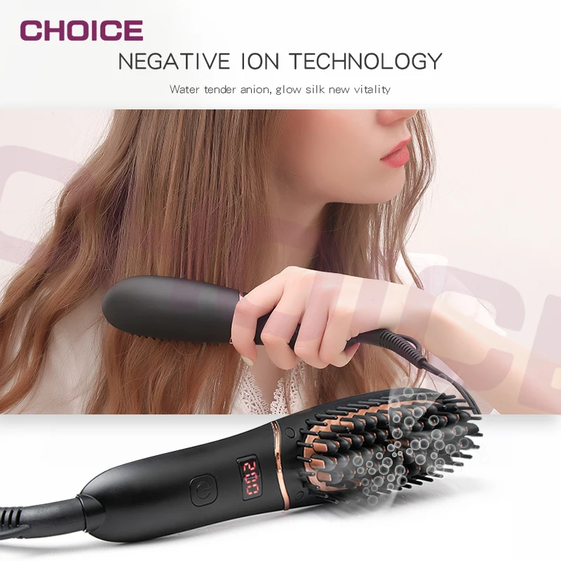 Щетка для выпрямления волос компактный выпрямитель бороды мужчин расческа с ЖК