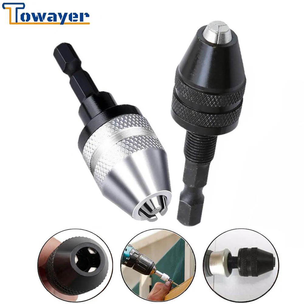 

Towayer быстрозажимный Сверлильный Патрон Отвертка 0,3-3,6 мм единицы измерения инструмента 1/4 "шестигранный хвостовик быстросменный патрон-адап...